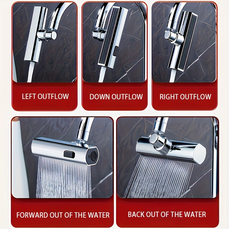 Adaptador de repuesto multifunción para grifo de cocina, boquilla de 3 modos para fregadero de cocina de autocaravana, ventilador de grifo de cascada giratorio de 360° a prueba de salpicaduras, boquilla extraíble de metal