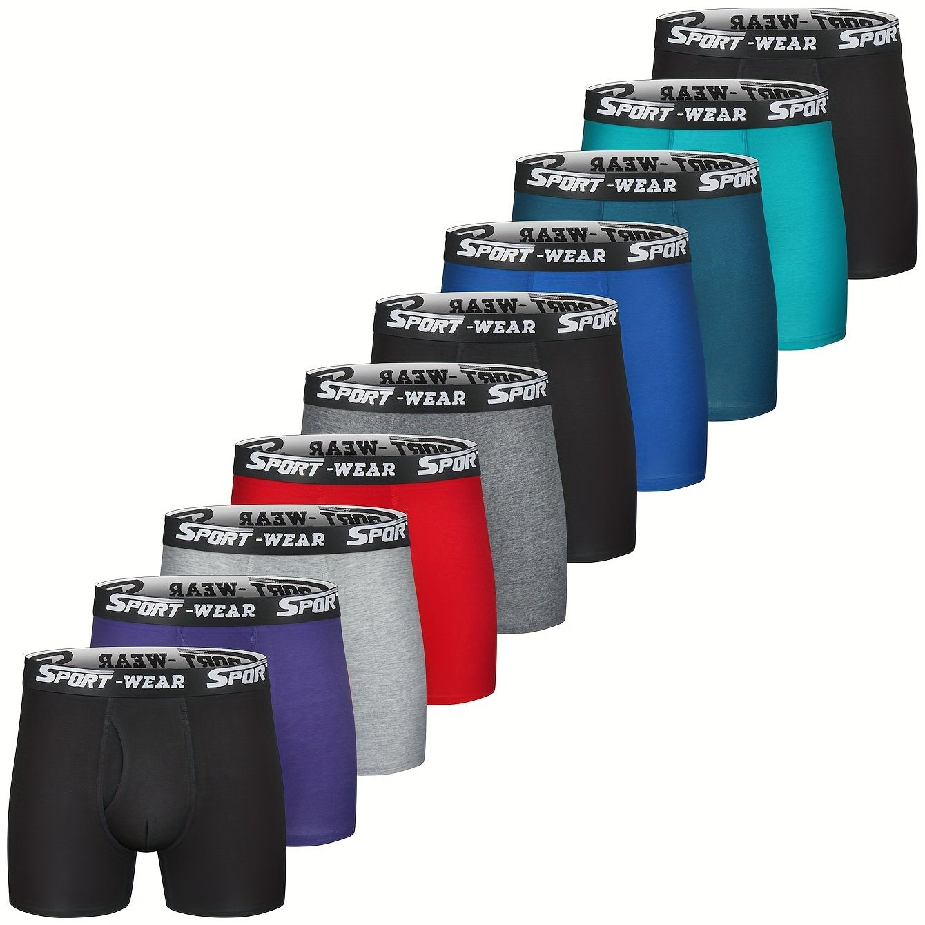 10 boxers deportivos de algodón elástico para el hombre moderno que busca confort y comodidad sin renunciar a su estilo.
Lisos, transpirables y lavables a maquina.