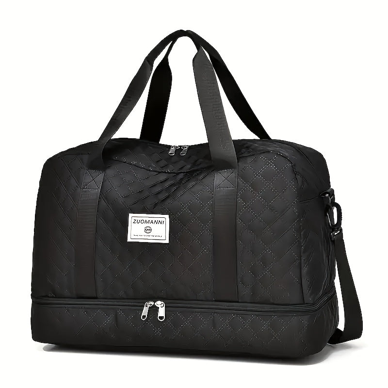 Bolso multifuncional con bolsillos de separación para quienes aman viajar con elegancia y comodidad.