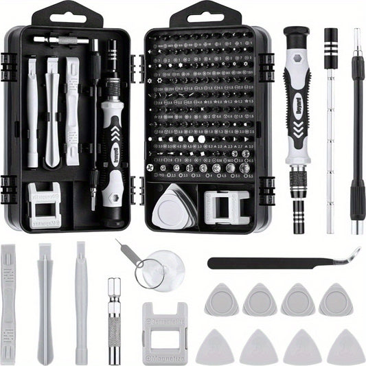 Juego de destornilladores de precisión 115 en 1, juego de puntas para iPhone, portátil, PC, reloj, gafas y otros dispositivos electrónicos, mini juego de destornilladores con estuche.