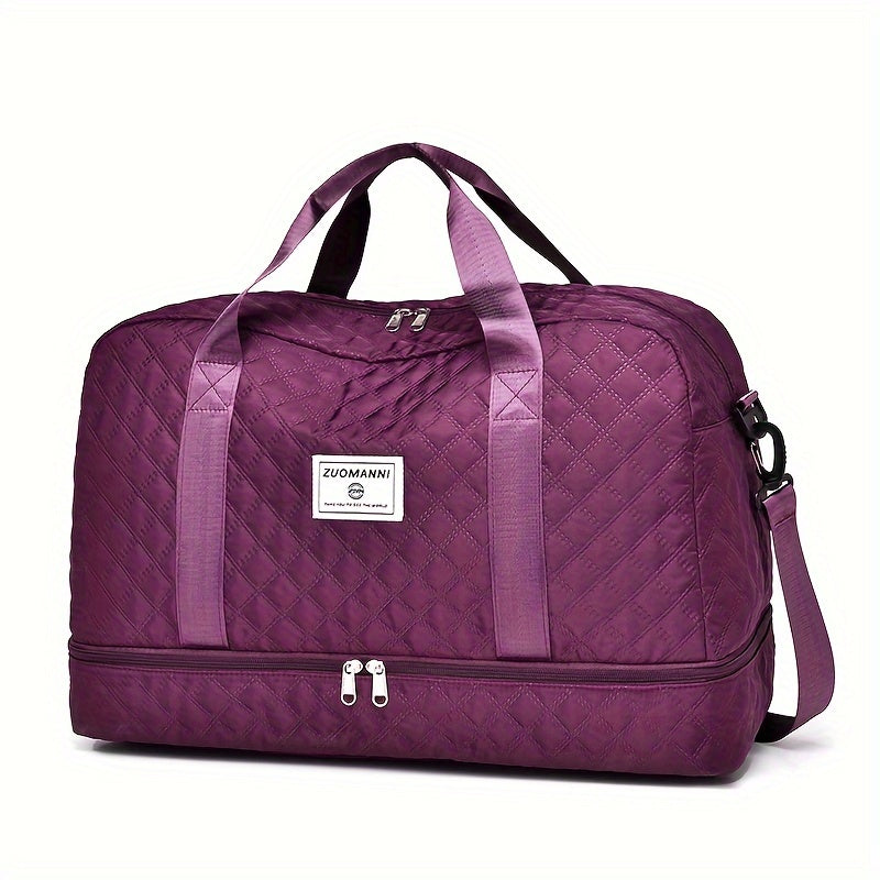 Bolso multifuncional con bolsillos de separación para quienes aman viajar con elegancia y comodidad.