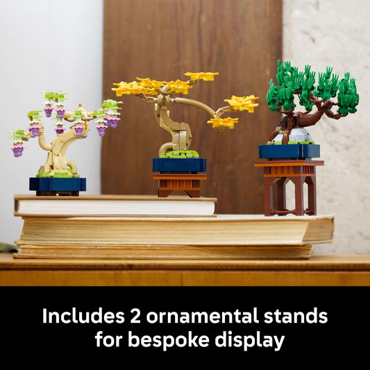 Set de construcción LEGO Botanicals Mini Bonsáis - Bloques de construcción de bonsáis artificiales para adultos (mayores de 18 años) - Decoración DIY para el hogar y la oficina (para hombres y mujeres) - Regalo de Navidad - 10373