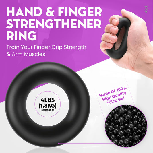 Fortalecedor de agarre manual, paquete de 7 unidades, resistencia ajustable de 10 a 100 kg (22-220 lb), ejercitador de antebrazo, entrenador de fuerza de agarre para el desarrollo muscular y la recuperación de lesiones, manos aeróbicas (paquete de 7).