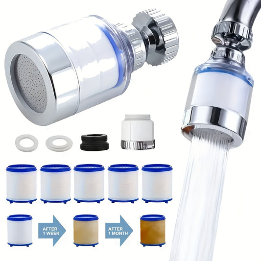 Grifo purificador de agua (juego de 7/14 piezas), grifo purificador de agua multifuncional con filtro reemplazable, apto para cocina, lavabo, inodoro y ducha. No requiere electricidad. Compatible con roscas estándar, fácil