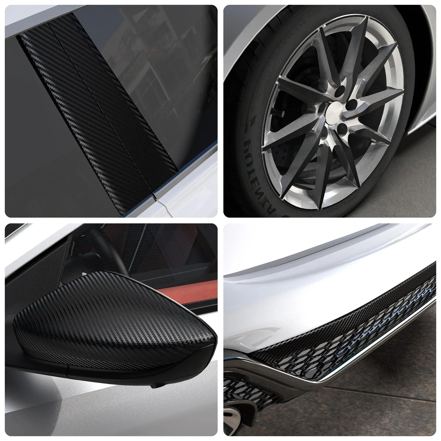 Cinta adhesiva 3D de fibra de carbono, impermeable y protectora para coche.
10 mm