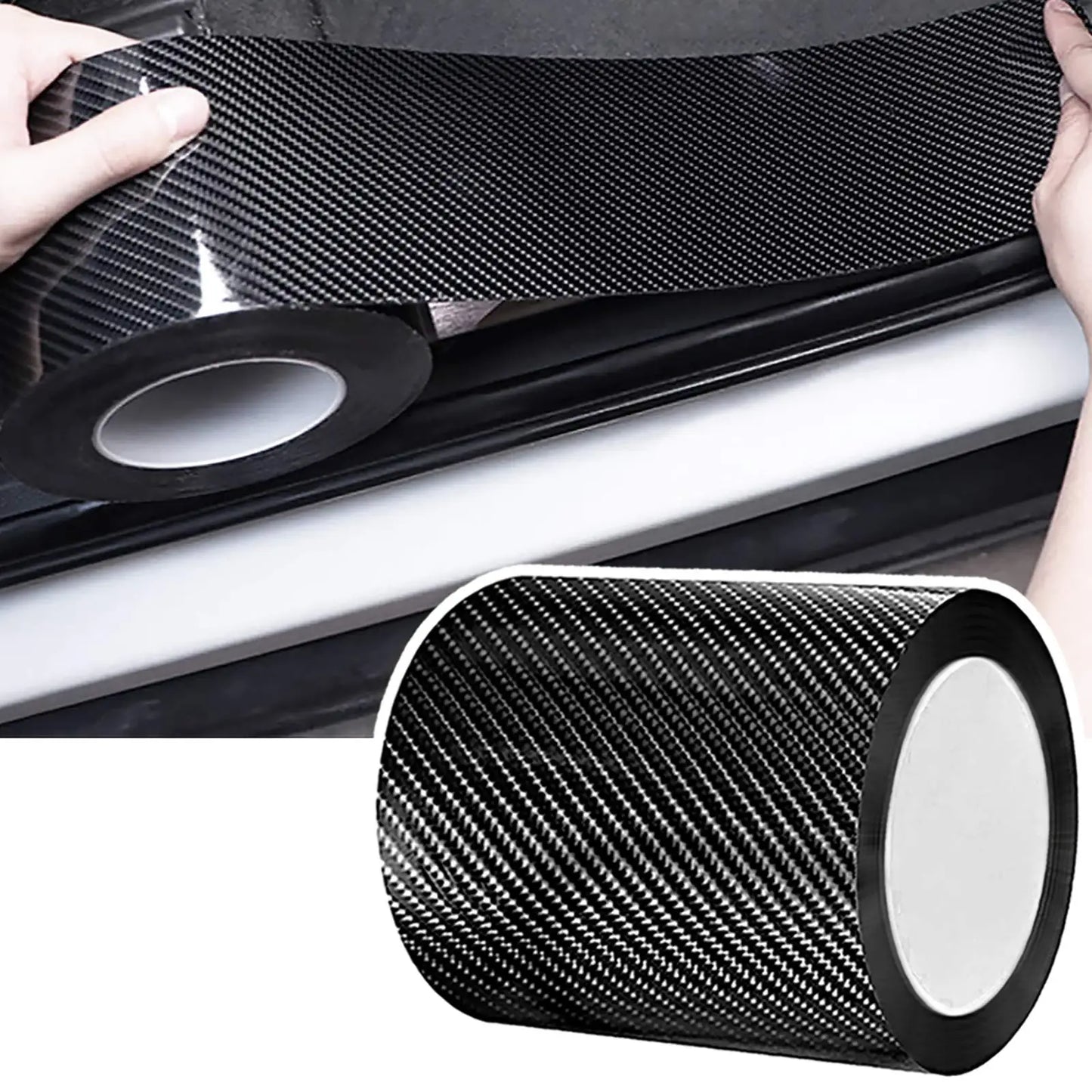 Cinta adhesiva 3D de fibra de carbono, impermeable y protectora para coche.
10 mm
