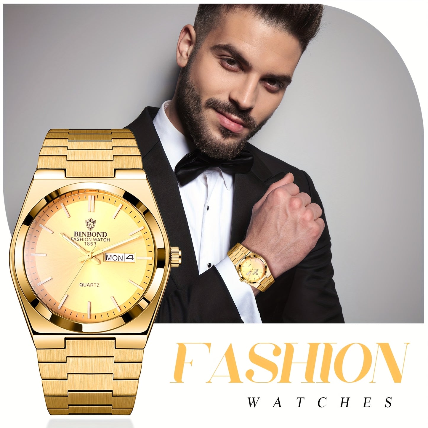 Reloj de acero inoxidable de lujo para hombre con esfera luminosa verde turquesa, indicador de semana/fecha/día/segundero, movimiento de cuarzo, correa sólida - Reloj de vestir profesional para negocios, viajes, buceo (-) -