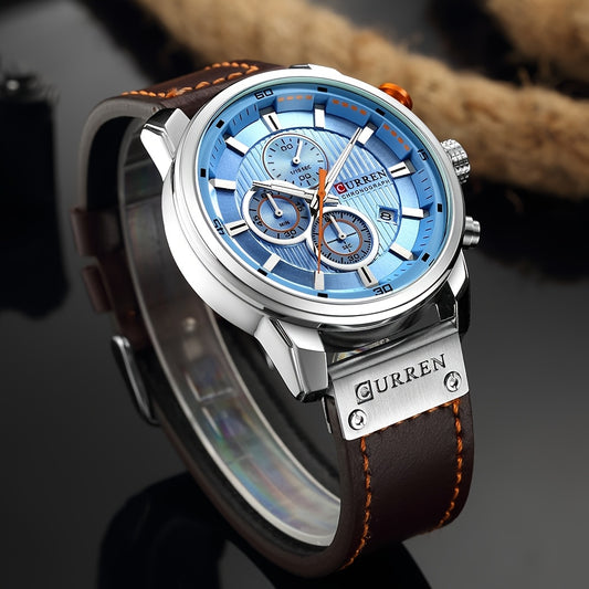 Relojes para hombre Reloj de pulsera deportivo de cuarzo con cronógrafo y fecha para hombre