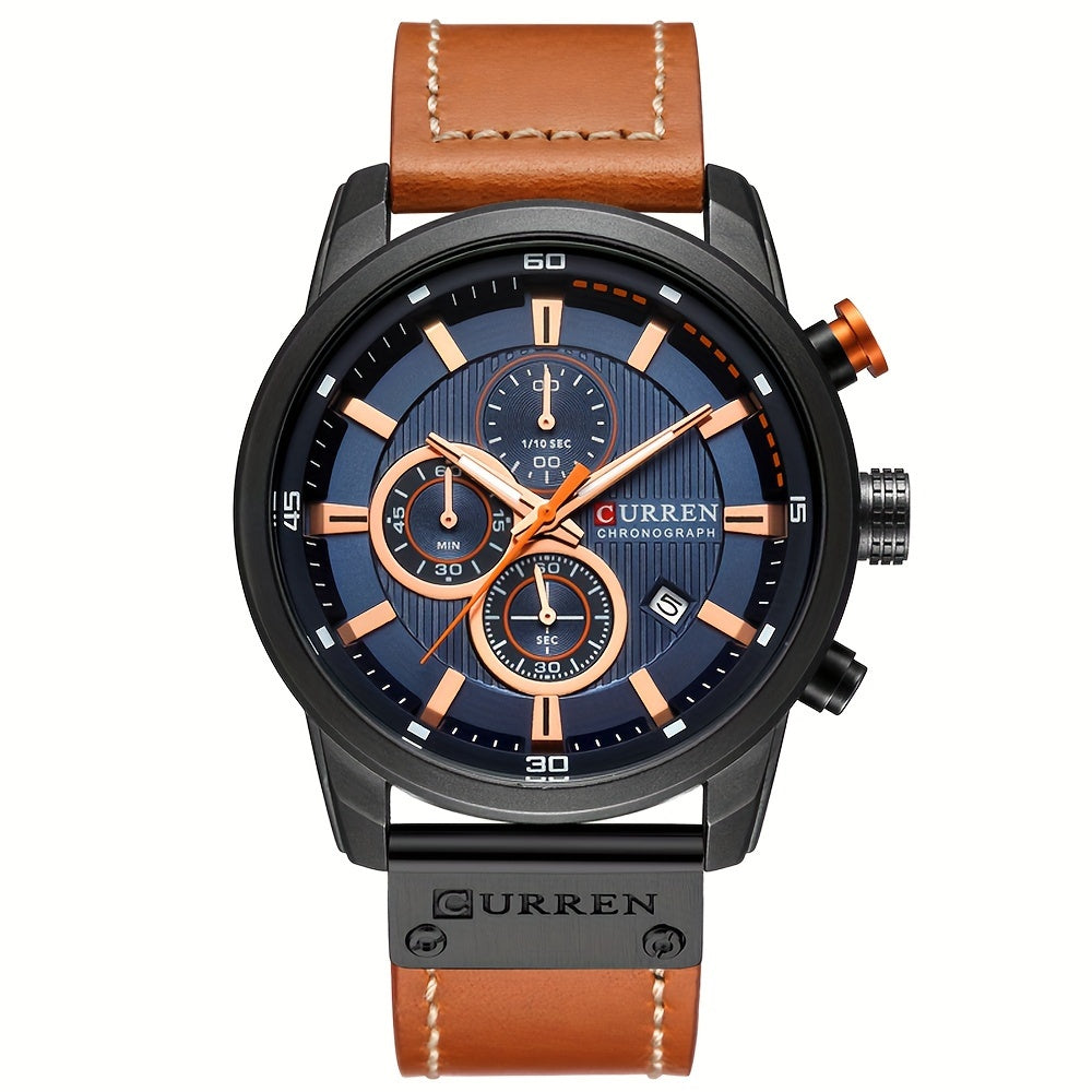 Relojes para hombre Reloj de pulsera deportivo de cuarzo con cronógrafo y fecha para hombre