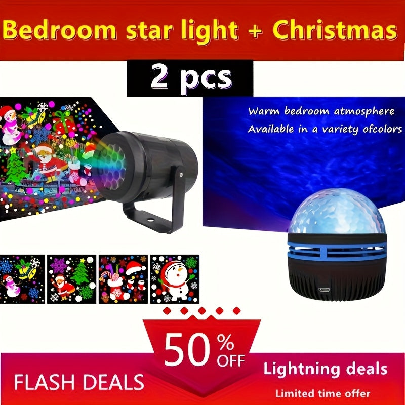 Luz proyección LED 16 patrones. Decoración navideña , ideal para escenarios y el hogar.