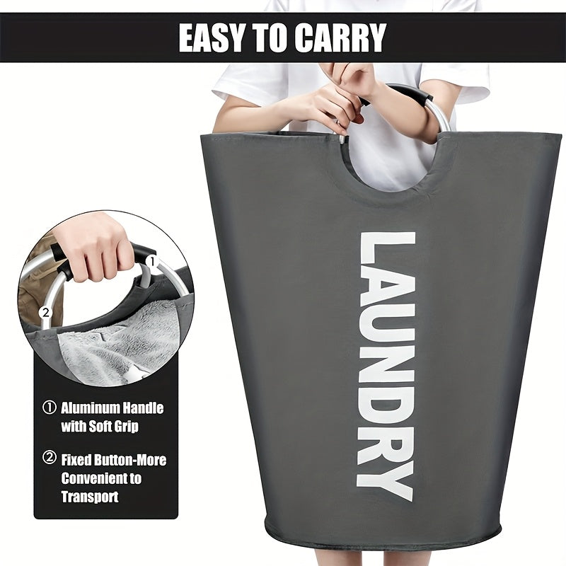 Cesta grande para la ropa sucia con bolsa plegable, percha alta independiente, cesto plegable para la ropa sucia, cesta de alta calidad. El asa tiene un diseño de medio anillo que la fija y la hace más segura y resistente a