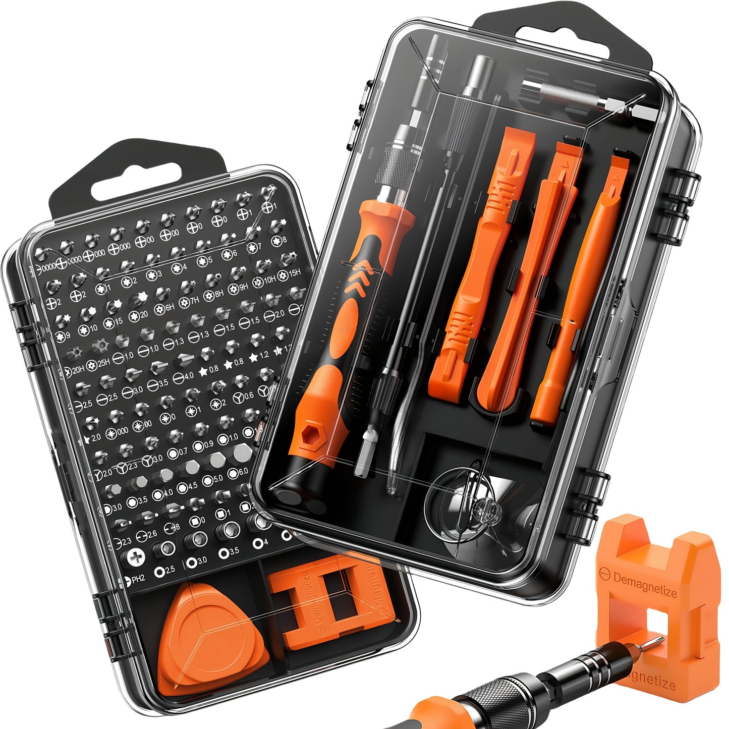 Juego de destornilladores de precisión de 117/138 piezas, apto para ordenadores, teléfonos móviles, relojes, gafas, productos electrónicos y otros. Todas las puntas de precisión son de acero al cromo-vanadio, resistente
