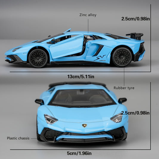 RMZCITY Lambo Aventador LP700-4 - Coche de juguete de aleación de zinc, escala 1/36, modelo de coche de fundición para niños, vehículo de tracción trasera, regalo para niños y niñas