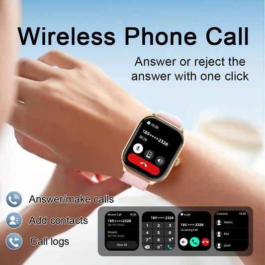 Reloj inteligente con pantalla grande de 1/2 pulgada (2.01") para hombre y mujer, compatible con Android/iPhone, más de 100 modos deportivos, pantalla de 5.2 pulgadas con alertas de llamadas y mensajes, compatible con smartp