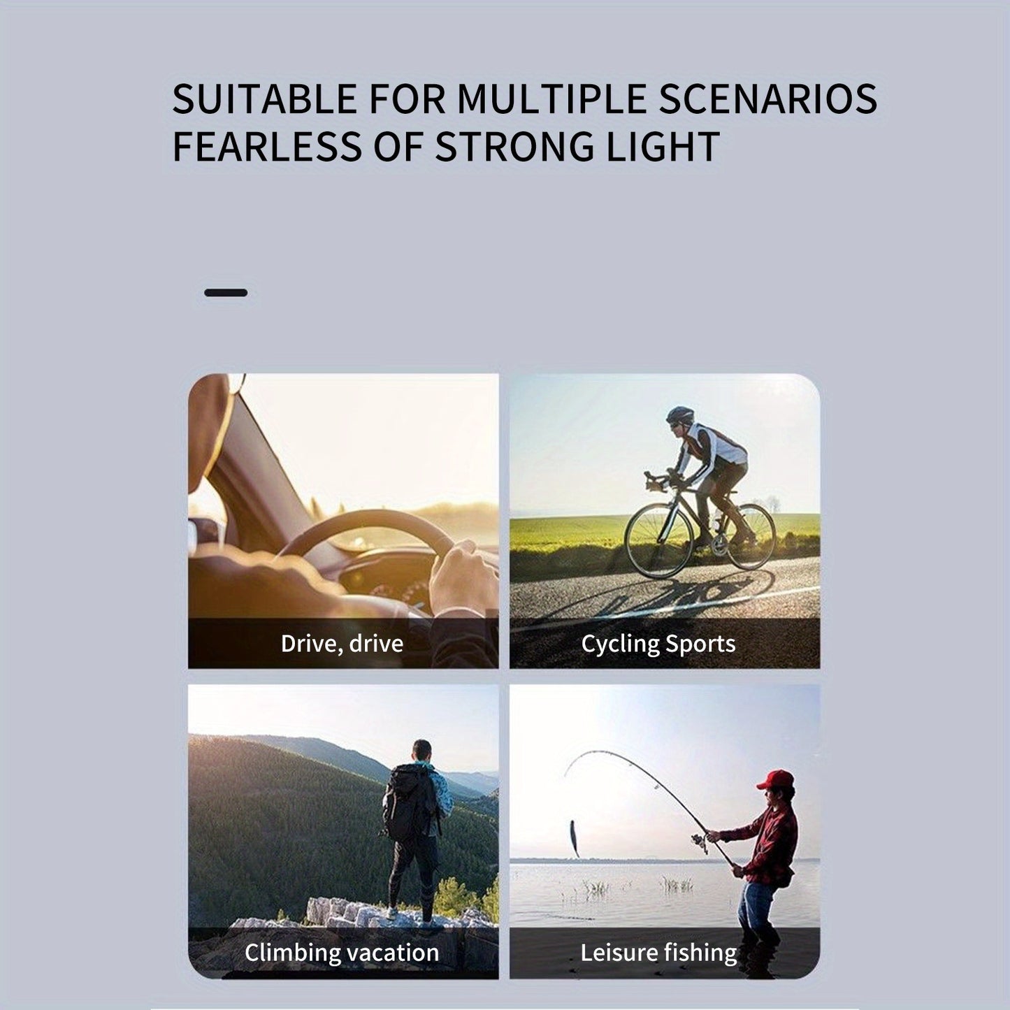 3 pares de gafas polarizadas para hombre y mujer, ligeras, clásicas, cuadradas, deportivas, resistentes a los rayos UV, ideales para ciclismo, conducción, running y pesca.