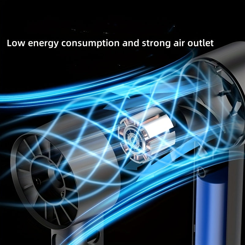 Ventilador turbo de mano recargable por USB - Ventilador portátil de escritorio con configuraciones de velocidad de 1 a 100 y modo turbo, batería de larga duración - Para acampar, viajar, oficina y uso al aire libre - Vent