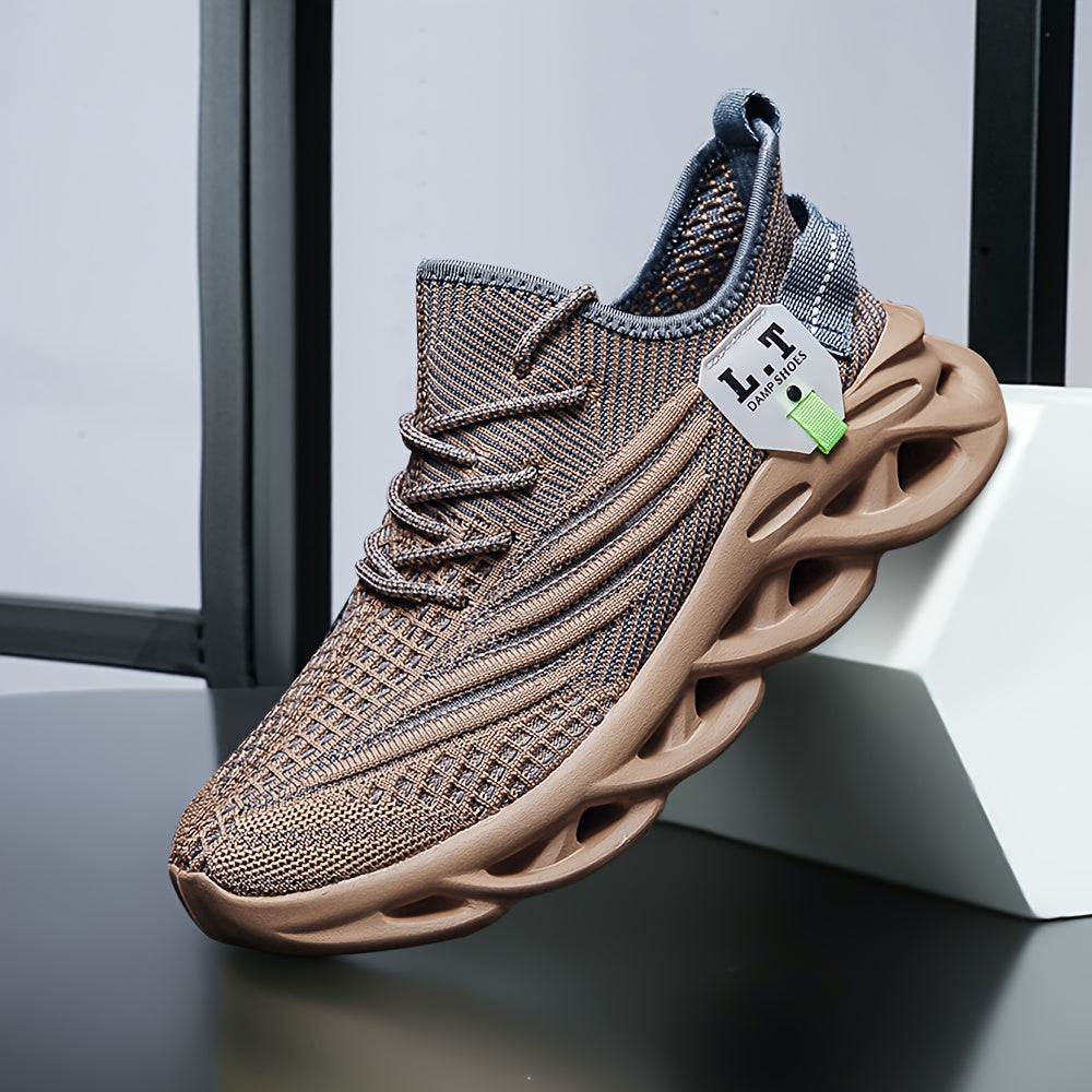 DAMYUAN Zapatillas ligeras y transpirables para hombre - Suela de EVA antideslizante, zapatillas bajas para correr, caminar, entrenar, parte superior de tela y plantilla acolchada - Zapatillas deportivas informales para todas