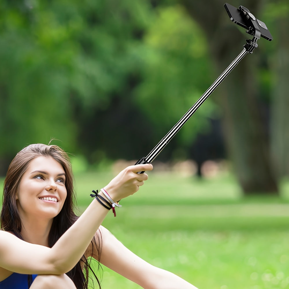 Palo selfie extensible para teléfono de 40 pulgadas, soporte de suelo profesional diseñado para transmisión en vivo con control remoto inalámbrico, trípode para teléfono inteligente, giratorio de 360°, monopié de mano