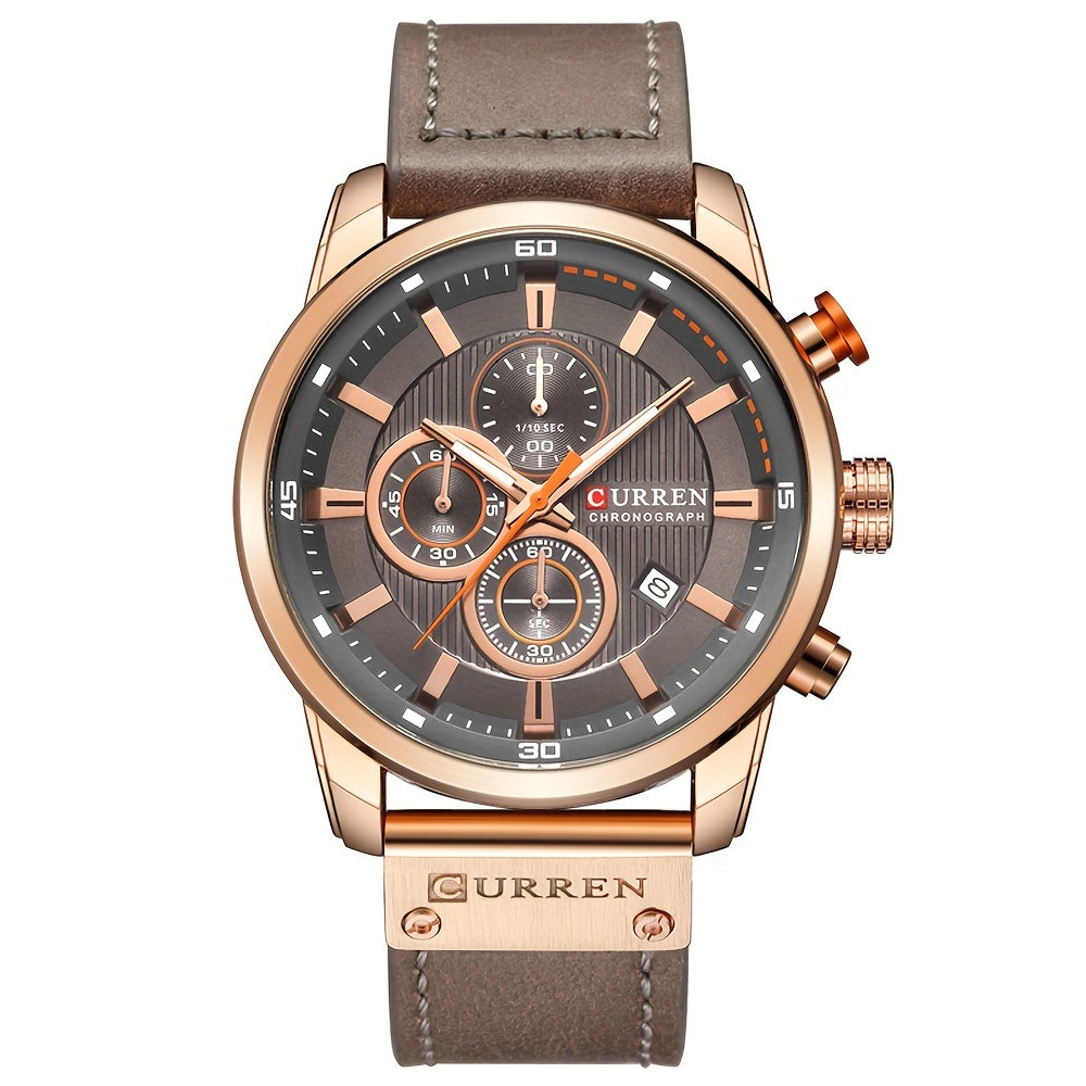 Relojes para hombre Reloj de pulsera deportivo de cuarzo con cronógrafo y fecha para hombre
