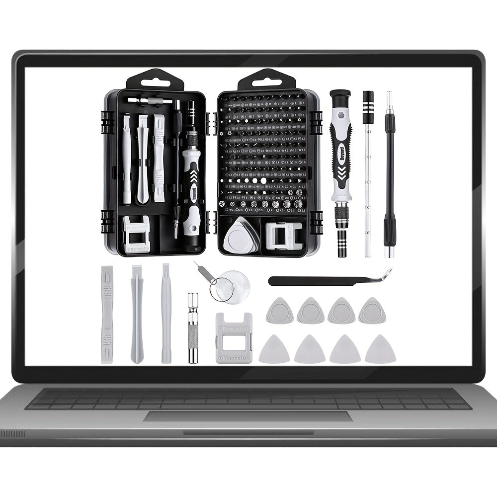 Juego de destornilladores de precisión 115 en 1, juego de puntas para iPhone, portátil, PC, reloj, gafas y otros dispositivos electrónicos, mini juego de destornilladores con estuche.