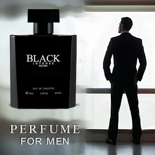 Colonia para hombre - Aroma masculino fresco y amaderado de larga duración (12 horas) con pachulí, ciprés y cuero - Elegante frasco negro - Fragancia para uso diario y ocasiones especiales - Regalo de cumpleaños o festivo