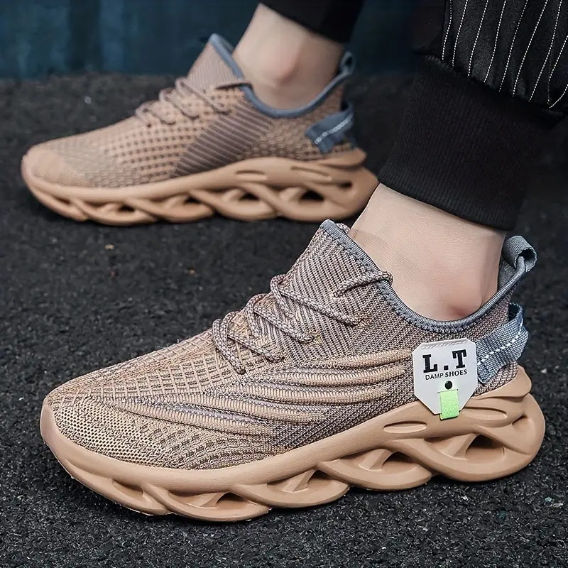 DAMYUAN Zapatillas ligeras y transpirables para hombre - Suela de EVA antideslizante, zapatillas bajas para correr, caminar, entrenar, parte superior de tela y plantilla acolchada - Zapatillas deportivas informales para todas