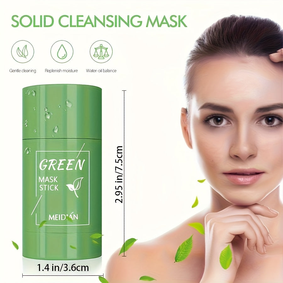 Mascarilla en barra de te verde, refrescante e hidratante. Provee limpieza y exfoliación suave, sin alcohol ni perfume.