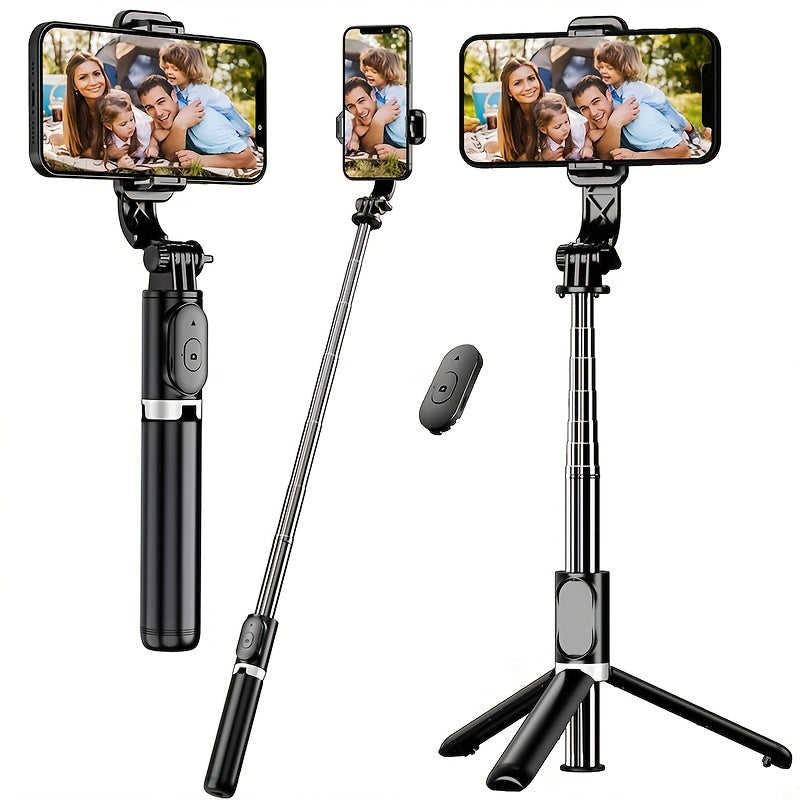 Palo selfie extensible para teléfono de 40 pulgadas, soporte de suelo profesional diseñado para transmisión en vivo con control remoto inalámbrico, trípode para teléfono inteligente, giratorio de 360°, monopié de mano