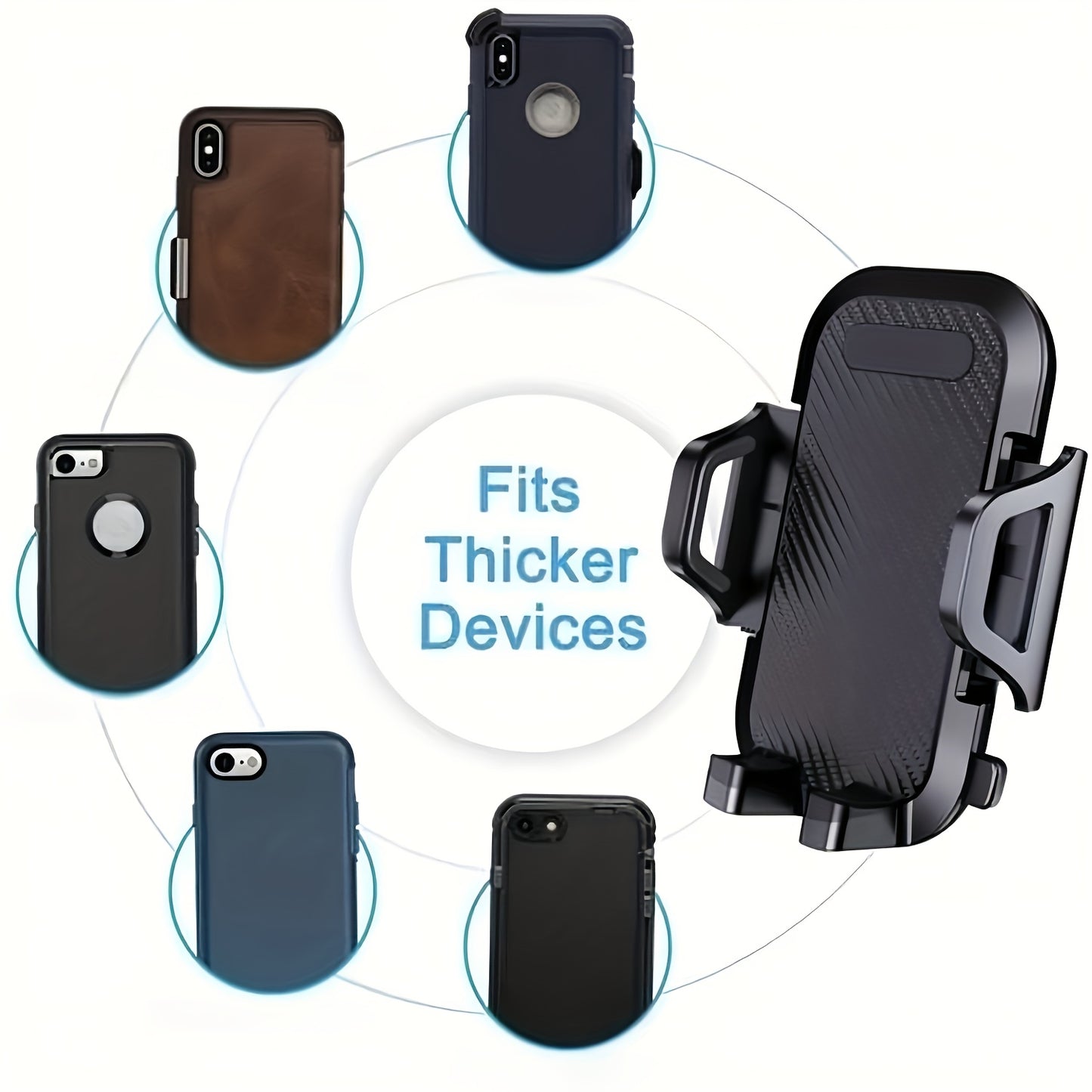 Soporte manos libres de auto  para teléfono .
Compatible con smartphones, iPhone y General Motors - Ajustable a todos los modelos.