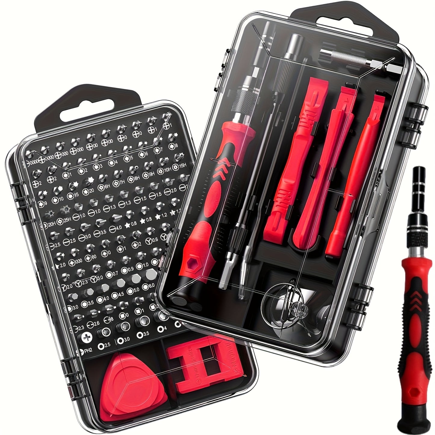 Juego de destornilladores de precisión de 117/138 piezas, apto para ordenadores, teléfonos móviles, relojes, gafas, productos electrónicos y otros. Todas las puntas de precisión son de acero al cromo-vanadio, resistente