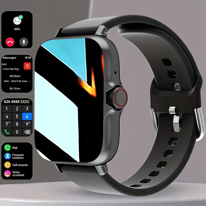 Reloj inteligente con pantalla redonda y fuente grande para personas mayores | Alertas de llamadas | Fácil de usar | Cómodo de llevar | El mejor regalo de Halloween para personas mayores