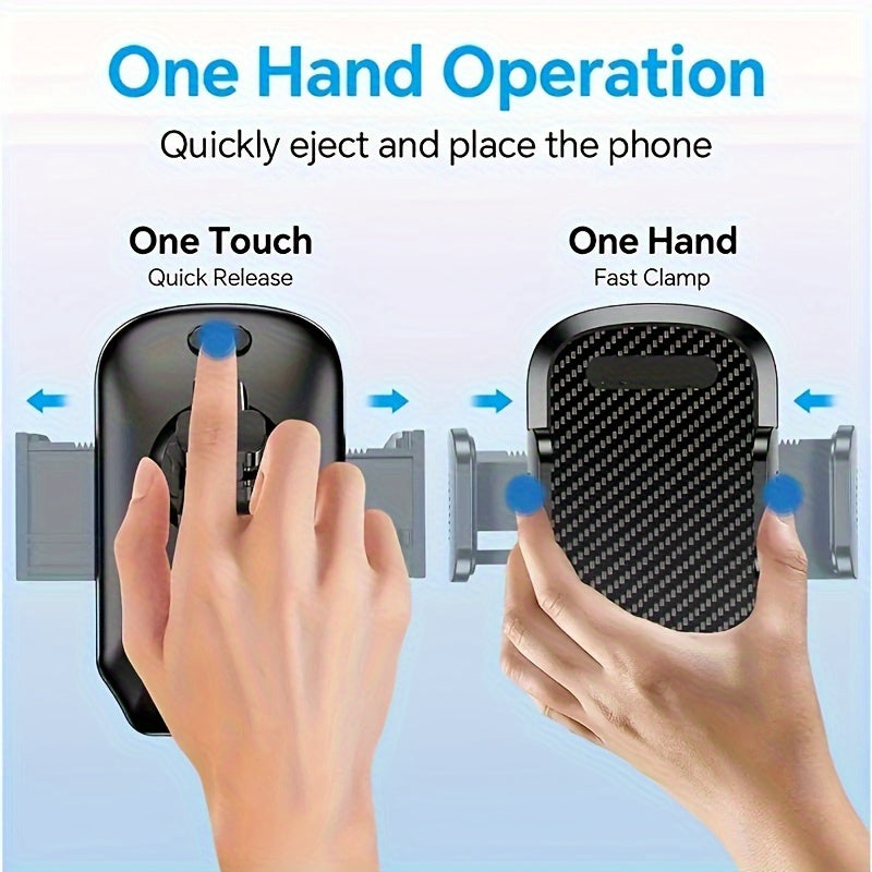 Soporte para teléfono de auto ajustable a 180 grados.
Montaje fuerte para conducción segura.
