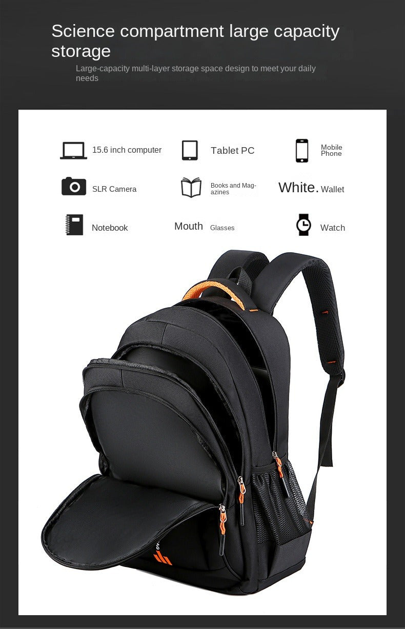Mochila para portátil de gran capacidad: Mochila de negocios de gran capacidad para hombre y mujer | Bolsa de viaje y deportiva