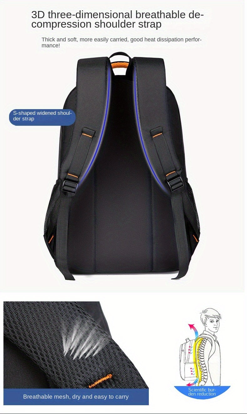 Mochila para portátil de gran capacidad: Mochila de negocios de gran capacidad para hombre y mujer | Bolsa de viaje y deportiva