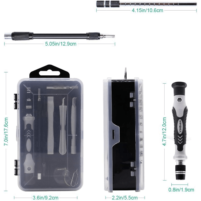 Juego de destornilladores de precisión 115 en 1, juego de puntas para iPhone, portátil, PC, reloj, gafas y otros dispositivos electrónicos, mini juego de destornilladores con estuche.