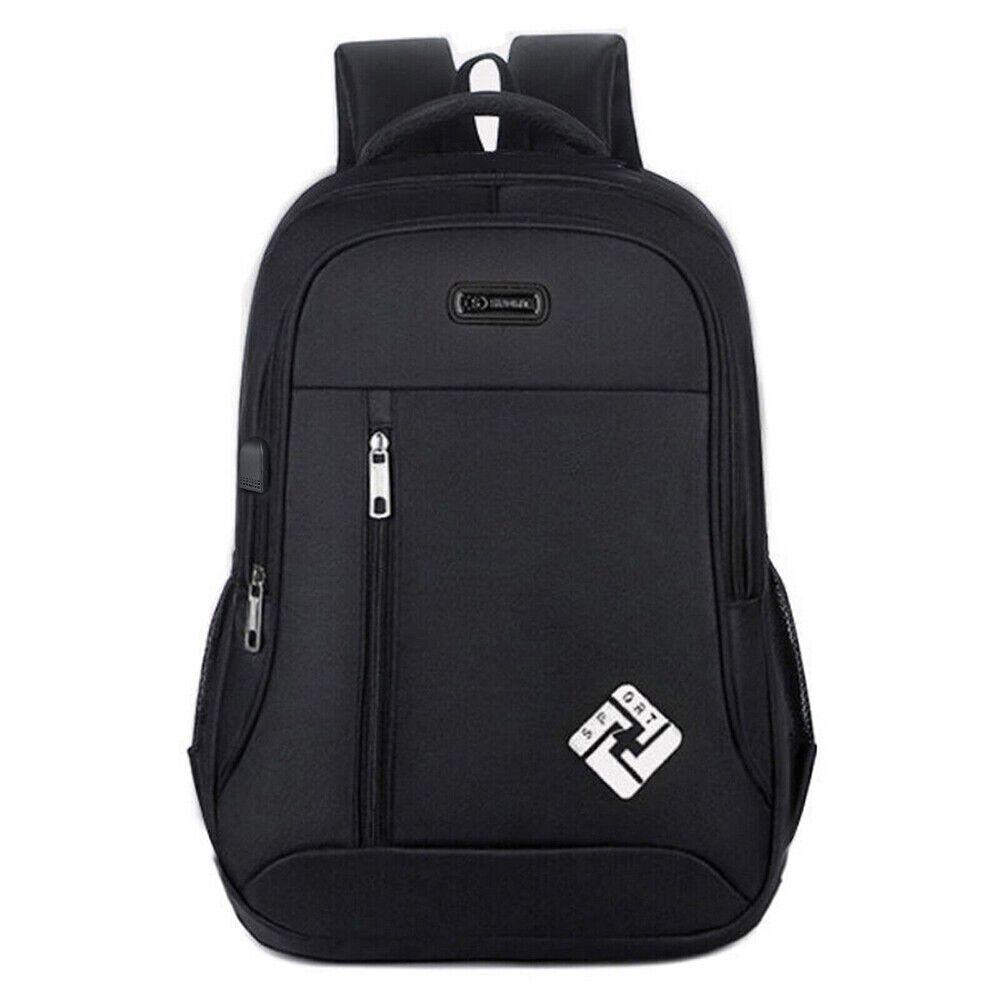 Mochila antirrobo para portátil de negocios para hombre - Puerto de carga USB extragrande de 18", nailon resistente con múltiples compartimentos y correas acolchadas para desplazamientos, oficina y escuela (negro), mochila