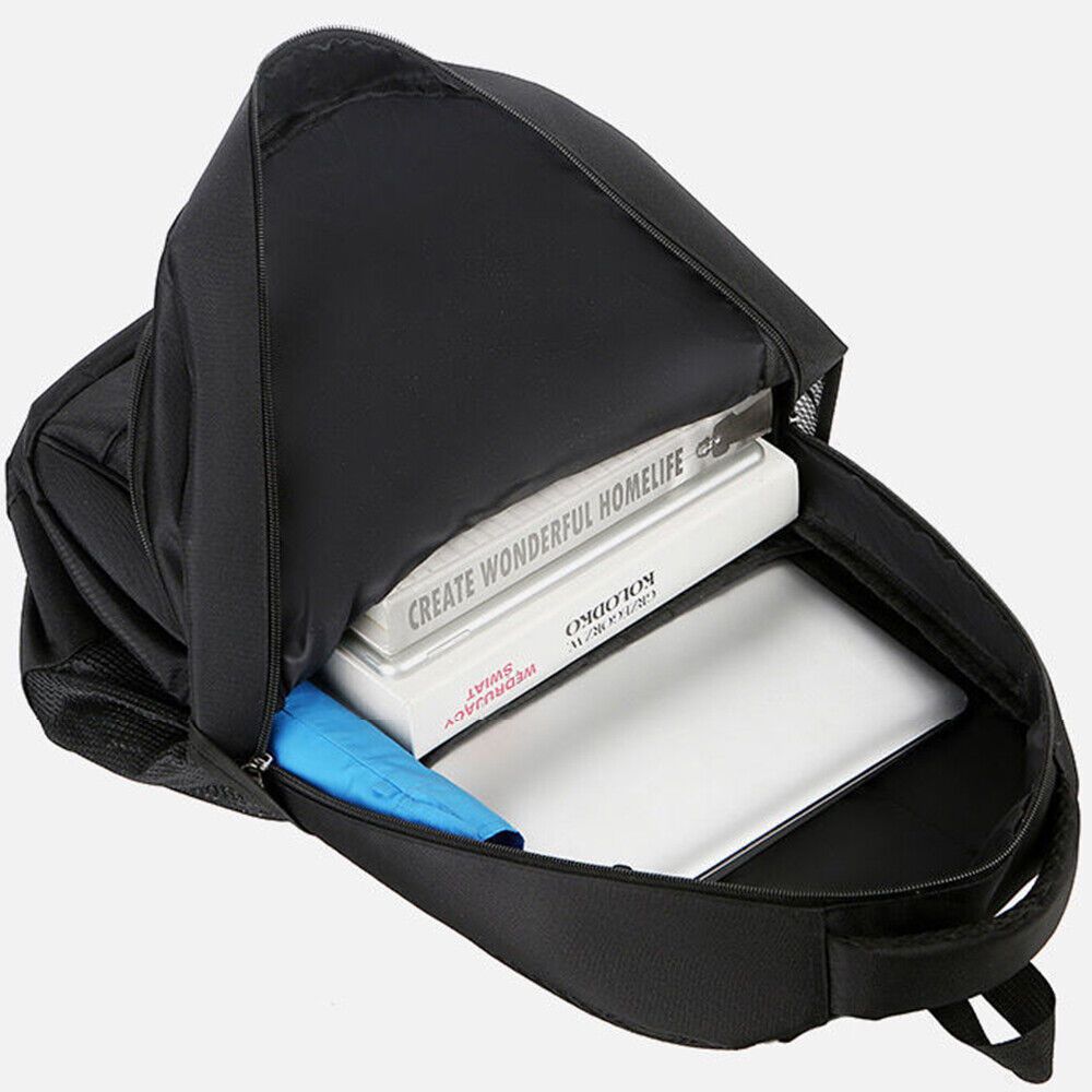 Mochila antirrobo para portátil de negocios para hombre - Puerto de carga USB extragrande de 18", nailon resistente con múltiples compartimentos y correas acolchadas para desplazamientos, oficina y escuela (negro), mochila