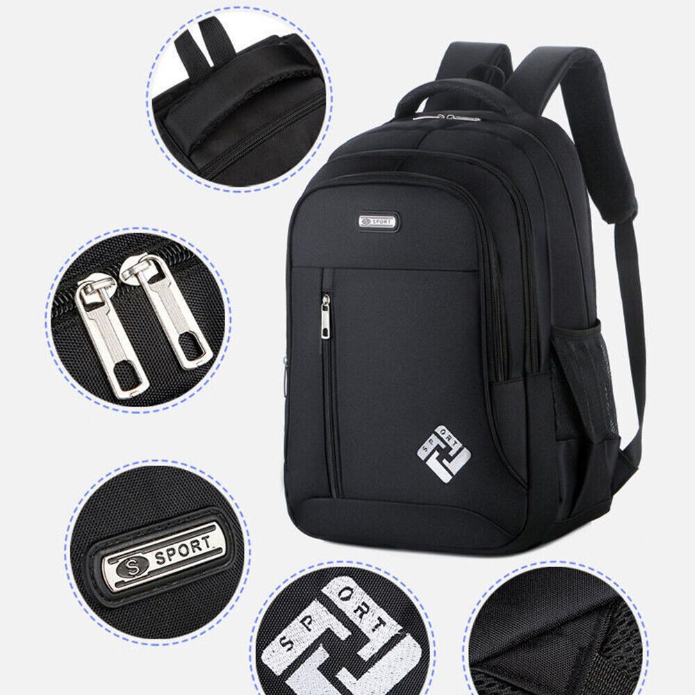 Mochila antirrobo para portátil de negocios para hombre - Puerto de carga USB extragrande de 18", nailon resistente con múltiples compartimentos y correas acolchadas para desplazamientos, oficina y escuela (negro), mochila