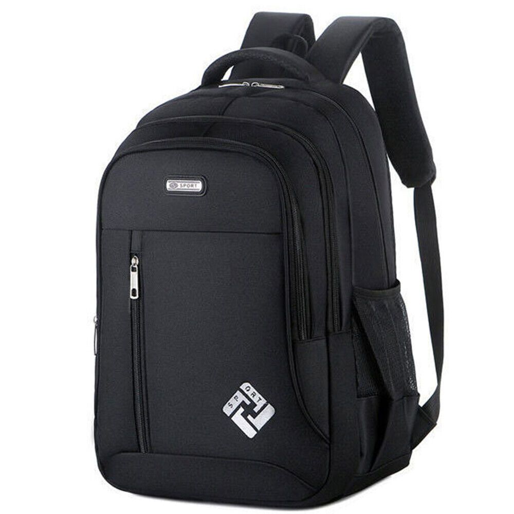 Mochila antirrobo para portátil de negocios para hombre - Puerto de carga USB extragrande de 18", nailon resistente con múltiples compartimentos y correas acolchadas para desplazamientos, oficina y escuela (negro), mochila