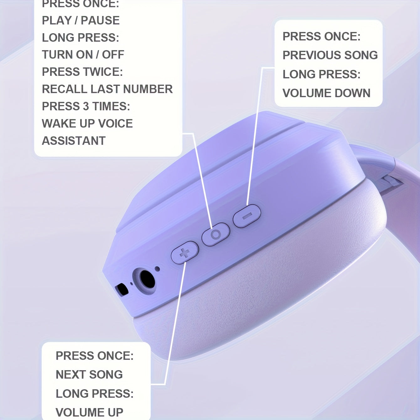 Auriculares inalámbricos con cancelación de ruido y micrófono, plegables y ligeros, con graves profundos y alta fidelidad, ideales para viajes y trabajo.