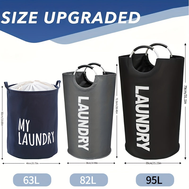 Cesta grande para la ropa sucia con bolsa plegable, percha alta independiente, cesto plegable para la ropa sucia, cesta de alta calidad. El asa tiene un diseño de medio anillo que la fija y la hace más segura y resistente a