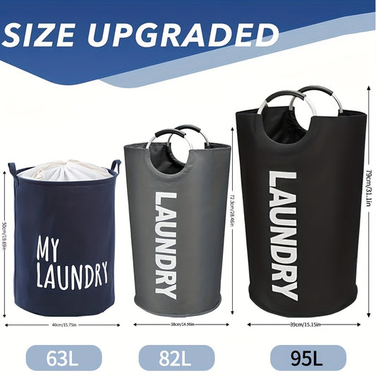 Cesta grande para la ropa sucia con bolsa plegable, percha alta independiente, cesto plegable para la ropa sucia, cesta de alta calidad. El asa tiene un diseño de medio anillo que la fija y la hace más segura y resistente a