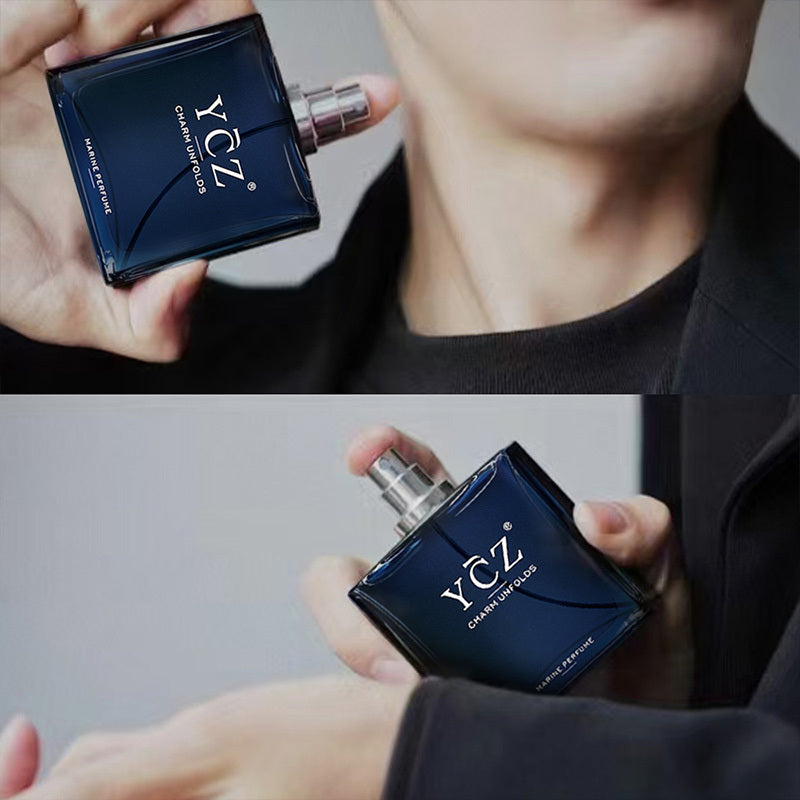 Colonia para hombre de 50 ml - Seductora fragancia oriental amaderada con pomelo, jengibre y almizcle | Sin BPA, a base de alcohol ni formaldehído | Aroma fresco y duradero para citas y ropa informal | Regalo ideal