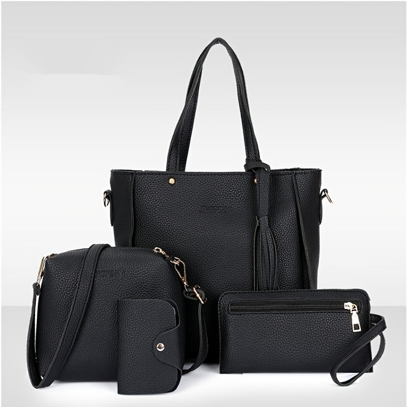 Set de cuatro bolsos para madre e hija.
Funcionalidad y elegancia.