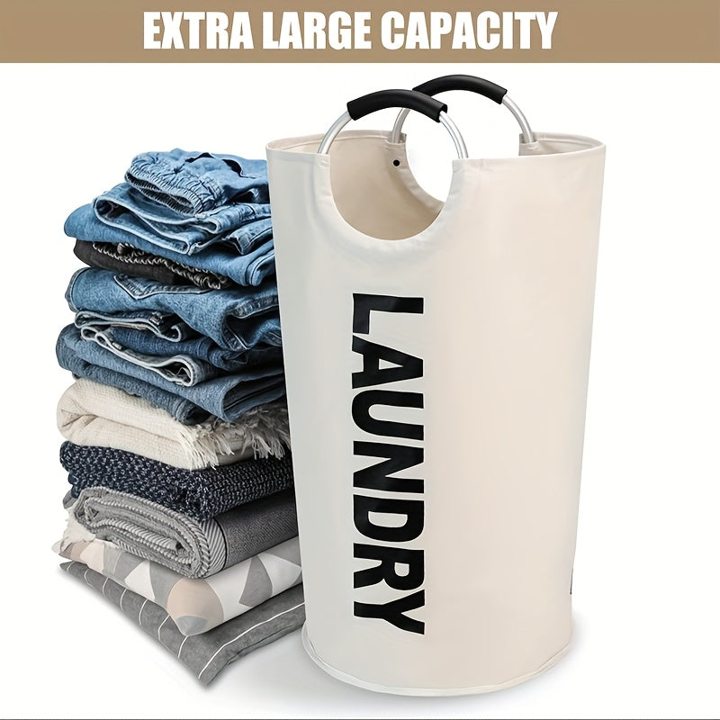 Cesta grande para la ropa sucia con bolsa plegable, percha alta independiente, cesto plegable para la ropa sucia, cesta de alta calidad. El asa tiene un diseño de medio anillo que la fija y la hace más segura y resistente a