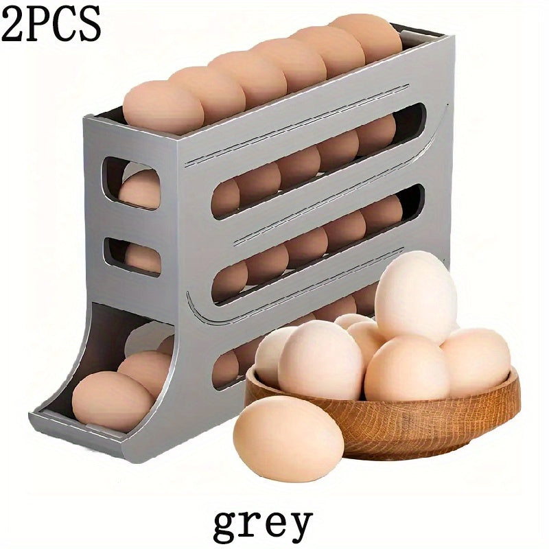 innovador dispensador estante para huevos de 4 capas. Puede contener hasta 30 huevos para almacenar en la puerta lateral del refrigerador.