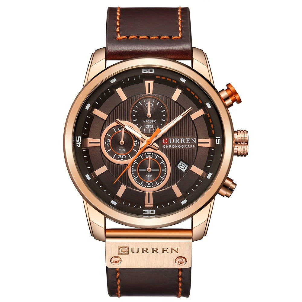 Relojes para hombre Reloj de pulsera deportivo de cuarzo con cronógrafo y fecha para hombre