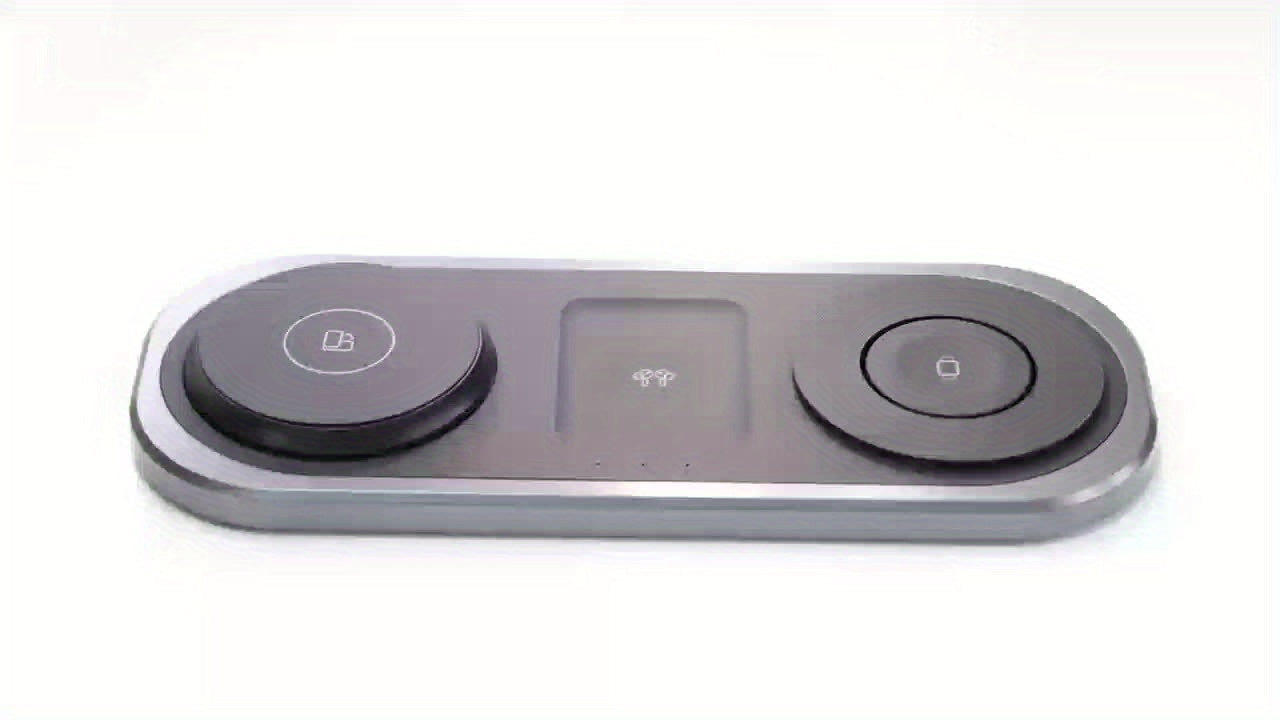 Cargador inalámbrico 3 en 1 de 15 W para iPhone, estación de carga plegable para iPhone 16/15/14/13/12/Pro Max/Pro/Mini/Plus, compatible con iWatch 10/9/8/7/SE/6/5/4/3/2/1/Ultra 2/Ultra y AirPods Pro/2/3/4.