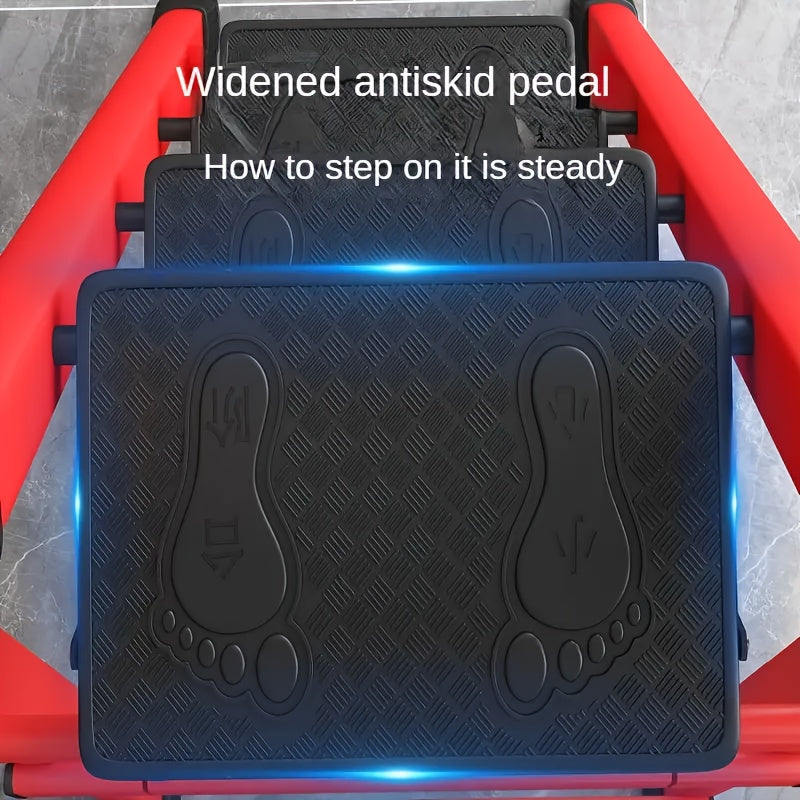 Escalera plegable portátil de alta resistencia de 3, 4 o 5 peldaños, con capacidad de 227 kg, de plástico duradero con peldaños antideslizantes, ligera y portátil, ideal para uso doméstico e industrial.