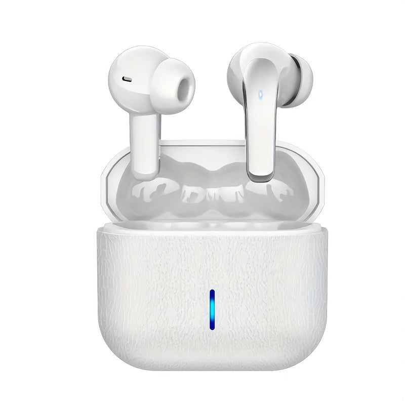 Auriculares inalámbricos de 5.5" con sonido estéreo de graves, micrófono con cancelación de ruido y pantalla LED, intraaurales, 40 horas de reproducción, ideales para portátiles, tabletas, teléfonos móviles y para pra